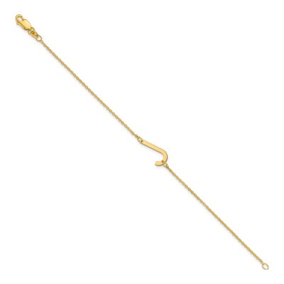 Gold-Plated Sterling Silver Letter J Bracelet – view 2