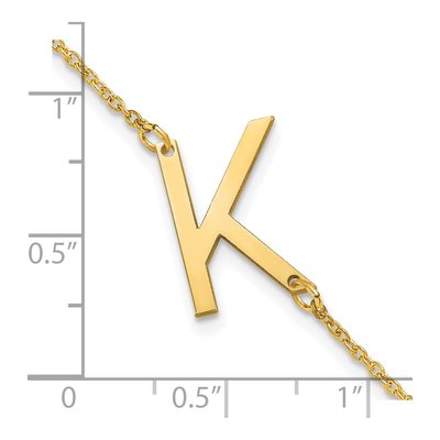 Gold-Plated Sterling Silver Letter K Bracelet – view 3