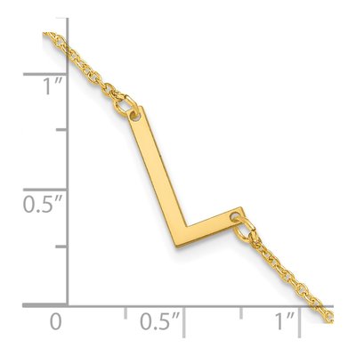 Gold-Plated Sterling Silver Letter L Bracelet – view 3