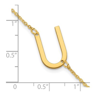 Gold-Plated Sterling Silver Letter U Bracelet – view 3