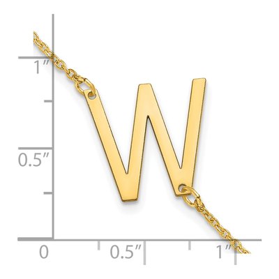 Gold-Plated Sterling Silver Letter W Bracelet – view 3