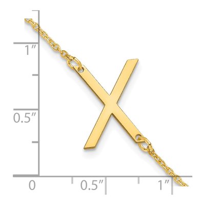 Gold-Plated Sterling Silver Letter X Bracelet – view 3