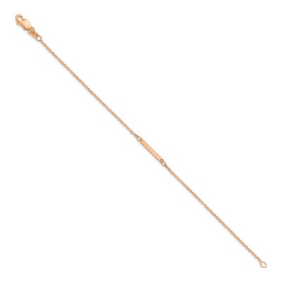 14K Rose Gold Letter I Bracelet – view 2