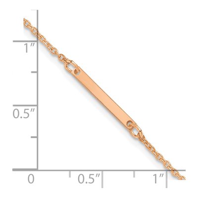 14K Rose Gold Letter I Bracelet – view 3