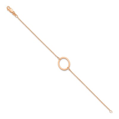 14K Rose Gold Letter O Bracelet – view 2