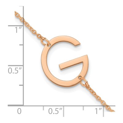 Rose Gold-Plated Sterling Silver Letter G Bracelet – view 3