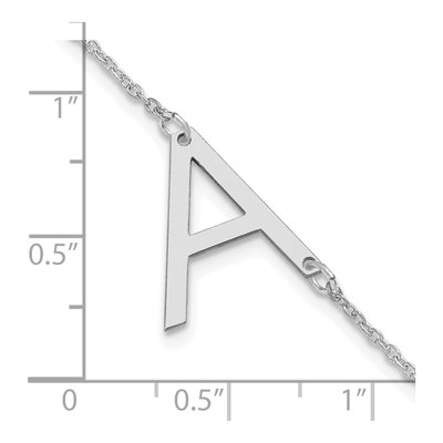 Sterling Silver 'a' Letter A Bracelet – view 3
