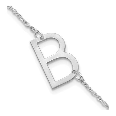 Sterling Silver Letter B Bracelet