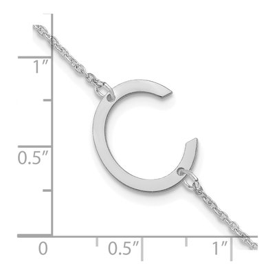 Sterling Silver Letter C Bracelet | Personalized – view 3