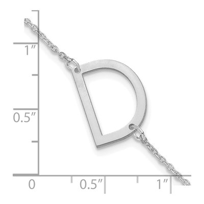 Sterling Silver Letter D Bracelet – view 3