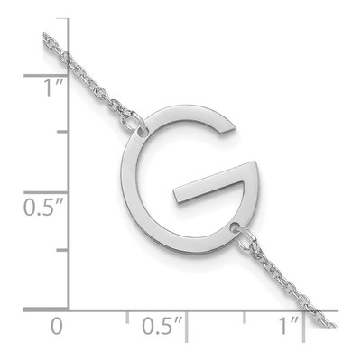 Sterling Silver Letter G Bracelet – view 3