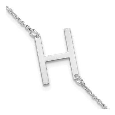 Sterling Silver Letter H Bracelet
