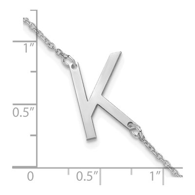Sterling Silver Letter K Bracelet – view 3