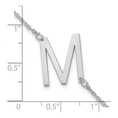 Sterling Silver Letter M Bracelet – view 3