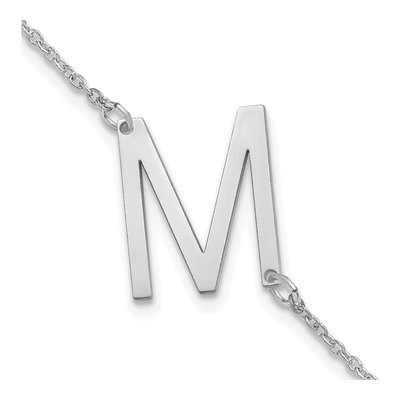 Sterling Silver Letter M Bracelet