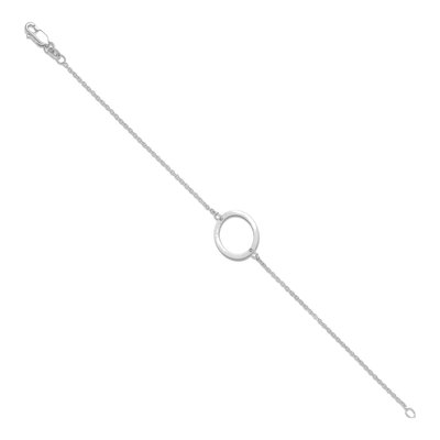 Sterling Silver Letter O Bracelet – view 2