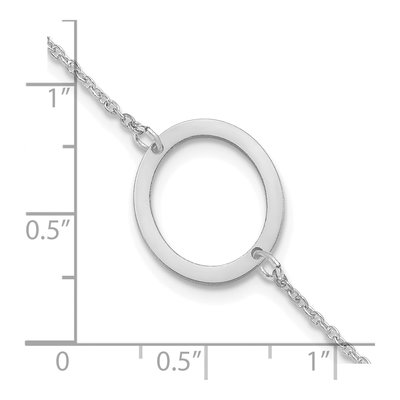 Sterling Silver Letter O Bracelet – view 3