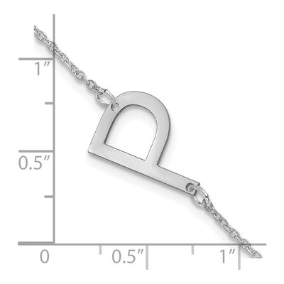 Sterling Silver Letter P Bracelet – view 3