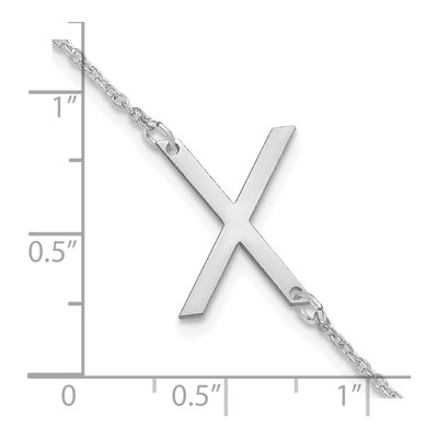 Sterling Silver Letter X Bracelet – view 3