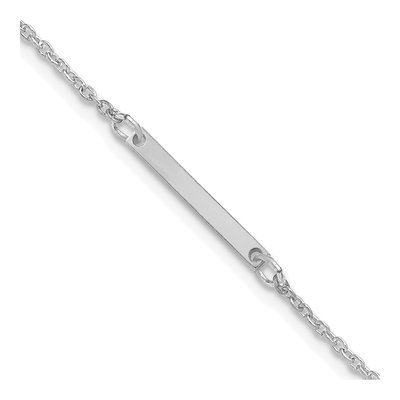 14K White Gold Letter I Bracelet