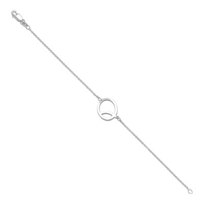 14K White Gold Letter Q Bracelet – view 2