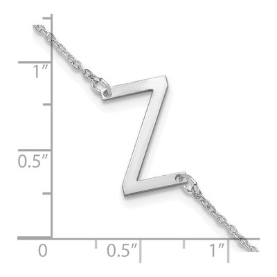 14K White Gold Letter Z Bracelet – view 3
