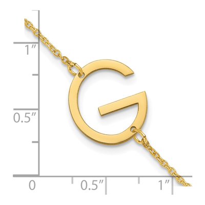 14K Yellow Gold Letter G Bracelet – view 3