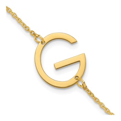 14K Yellow Gold Letter G Bracelet