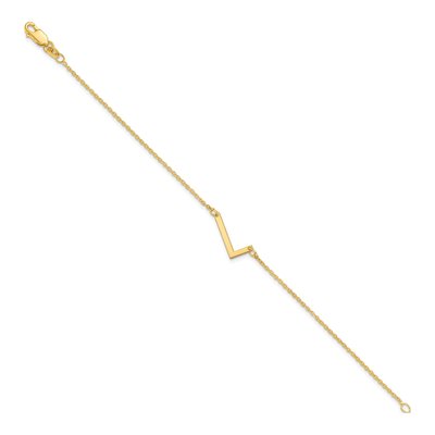 14K Yellow Gold Letter L Bracelet – view 2