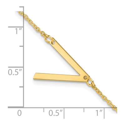 14K Yellow Gold Letter V Bracelet – view 3