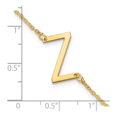 14K Yellow Gold Letter Z Bracelet – view 3