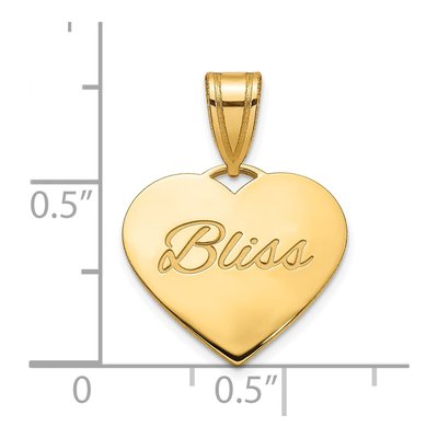 Gold-Plated Sterling Silver Personalized Small Domed Heart Pendant – view 2