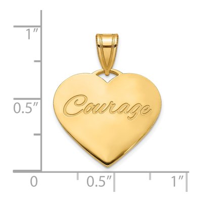 Gold-Plated Sterling Silver Personalized Domed Heart Pendant – view 2