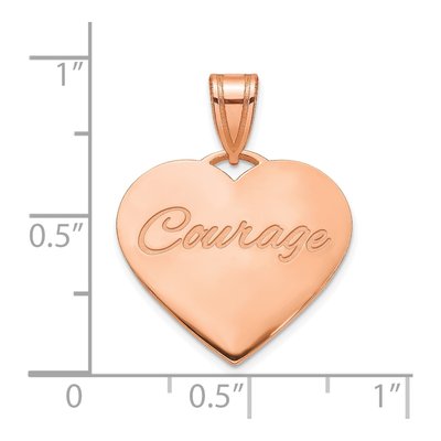 Rose Gold-Plated Sterling Silver Personalized Domed Heart Pendant – view 2