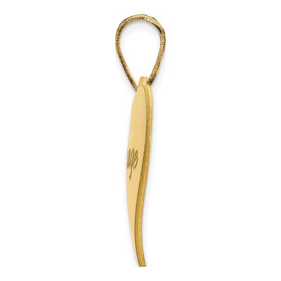 14K Yellow Gold Personalized Domed Heart Pendant – view 2
