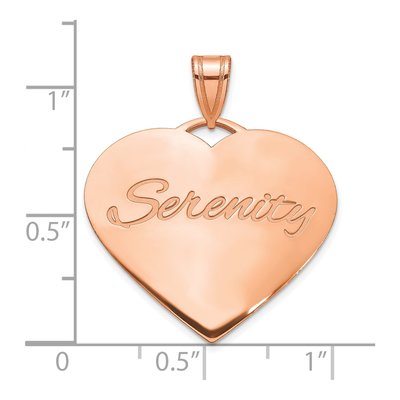 14K Rose Gold Large Personalized Heart Pendant – view 2