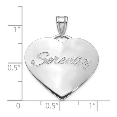 14K White Gold Personalized Domed Heart Pendant – view 2