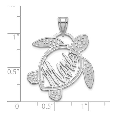 Sterling Silver Personalized Sea Turtle Name Pendant – view 2