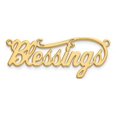 Gold-Plated Sterling Silver Personalized Name Plate Pendant – view 3