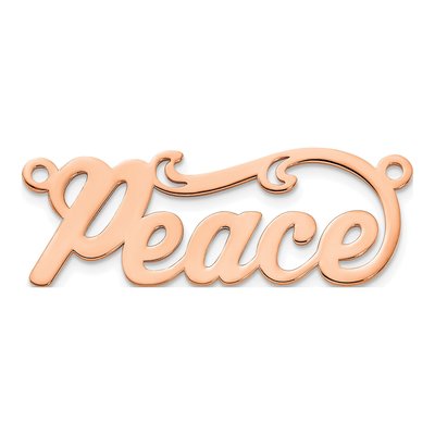 14K Rose Gold Personalized Name Plate Pendant