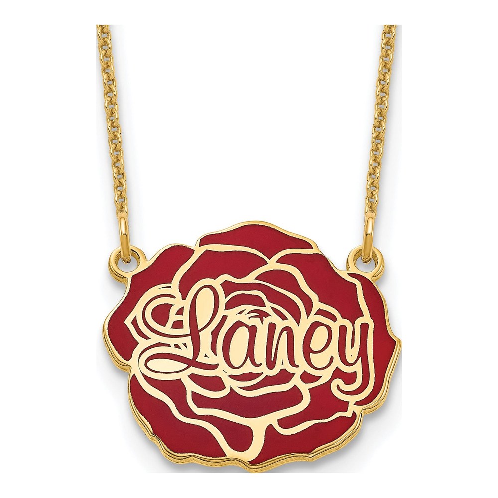 Sterling Silver Gold-Plated Gold Platedepoxy Flower
