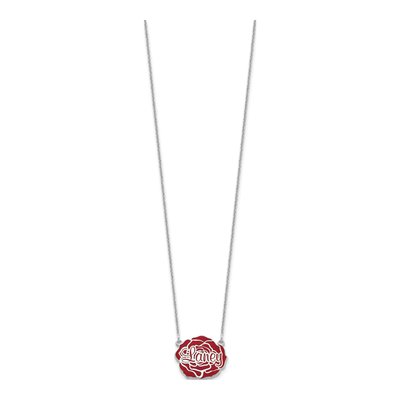 Sterling Silver Epoxy Flower Necklace – view 2