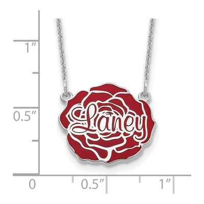 Sterling Silver Epoxy Flower Necklace – view 3