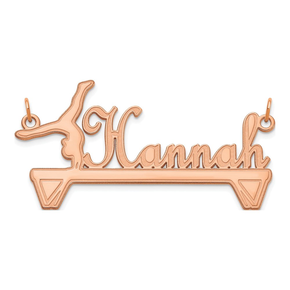 Personalized Gymnastics Nameplate Necklace