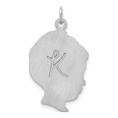 Sterling Silver Boys Head Charm – view 2