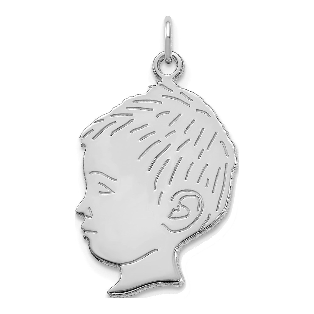 Sterling Silver Boys Head Charm