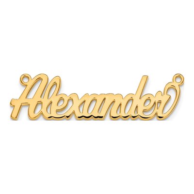 Gold-Plated Sterling Silver Personalized Name Plate Pendant – view 3