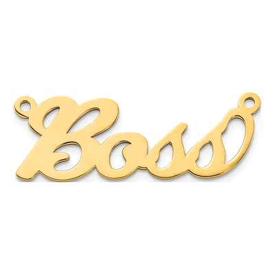 Gold-Plated Sterling Silver Personalized Name Plate Pendant