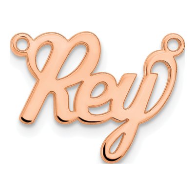 14K Rose Gold Name Plate Pendant – view 2