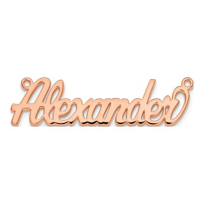 14K Rose Gold Name Plate Pendant – view 5